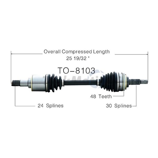 Surtrack Axle Cv Axle Shaft, To-8103 TO-8103 - main